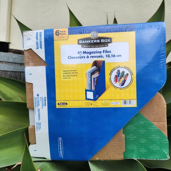 NEW 6 Pack Bankers Box 4" magazine Files Organizer Organization Office Classroom - Picture 3 of 14